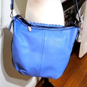 NWT REED Cadet Hobo bag Vegan Leather French blue w Silver hardware HUGE…